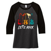 Guitarist Guitar Player Rock Music Lover Guitar Women's Tri-Blend 3/4-Sleeve Raglan Shirt