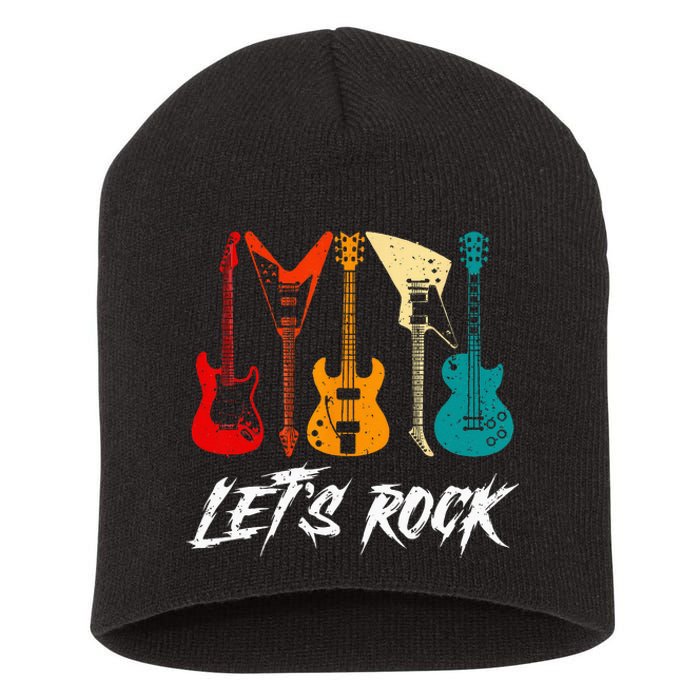 Guitarist Guitar Player Rock Music Lover Guitar Short Acrylic Beanie