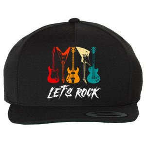 Guitarist Guitar Player Rock Music Lover Guitar Wool Snapback Cap