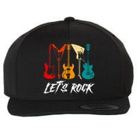 Guitarist Guitar Player Rock Music Lover Guitar Wool Snapback Cap