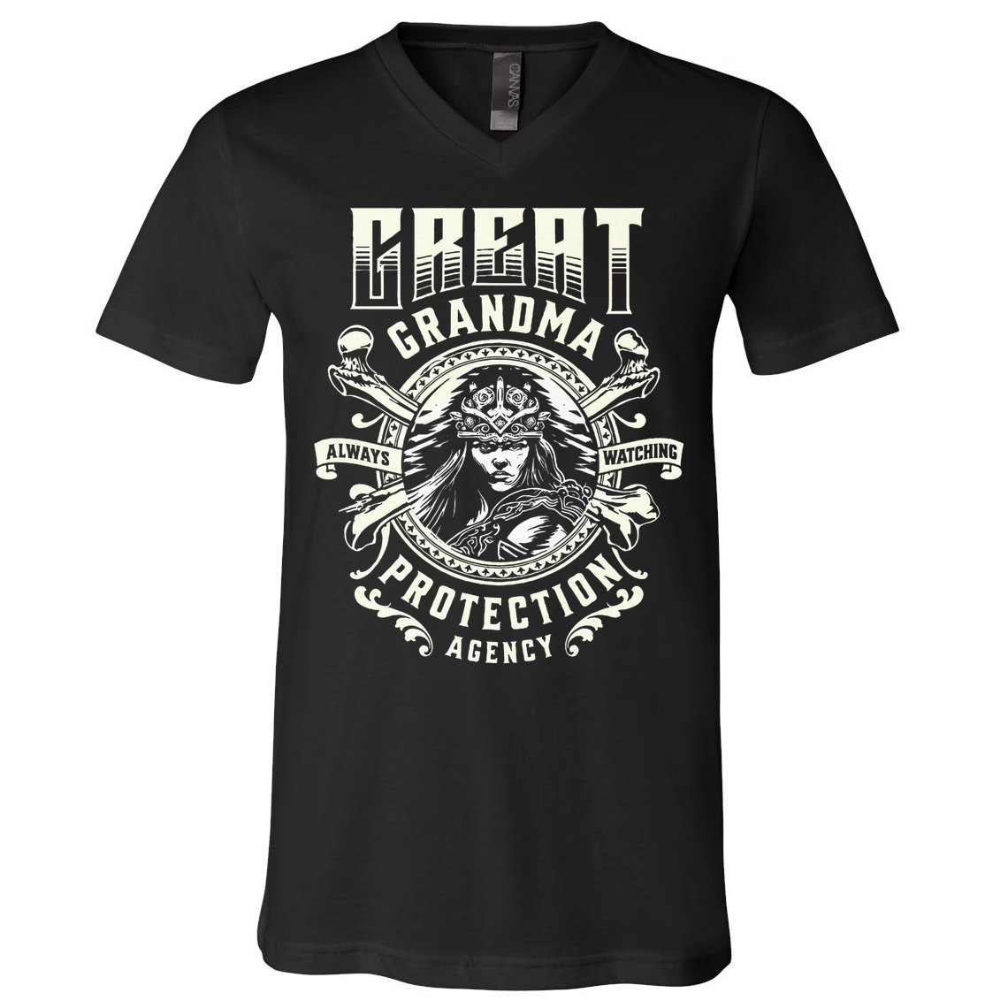 Great Grandma Protection Agency Always Watching V-Neck T-Shirt