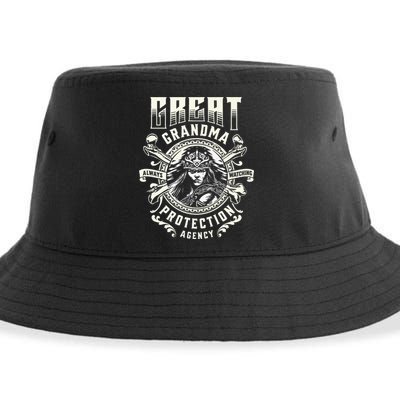 Great Grandma Protection Agency Always Watching Sustainable Bucket Hat