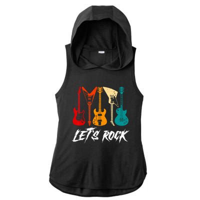 Guitarist Guitar Player Rock Music Lover Guitar Ladies PosiCharge Tri-Blend Wicking Draft Hoodie Tank