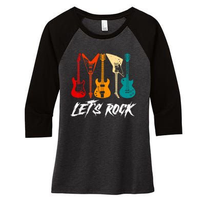 Guitarist Guitar Player Rock Music Lover Guitar Women's Tri-Blend 3/4-Sleeve Raglan Shirt