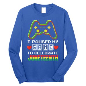 Gamer Game Proud Black Freedom Black History Juneteenth Gift Long Sleeve Shirt