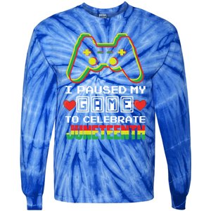 Gamer Game Proud Black Freedom Black History Juneteenth Gift Tie-Dye Long Sleeve Shirt