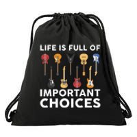 Guitarist Guitar Player Music Lover Drawstring Bag