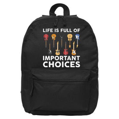 Guitarist Guitar Player Music Lover 16 in Basic Backpack