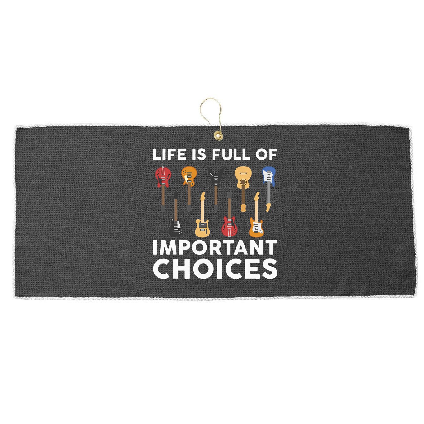 Guitarist Guitar Player Music Lover Large Microfiber Waffle Golf Towel