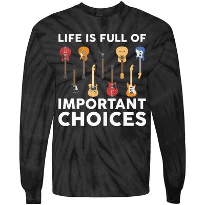 Guitarist Guitar Player Music Lover Tie-Dye Long Sleeve Shirt
