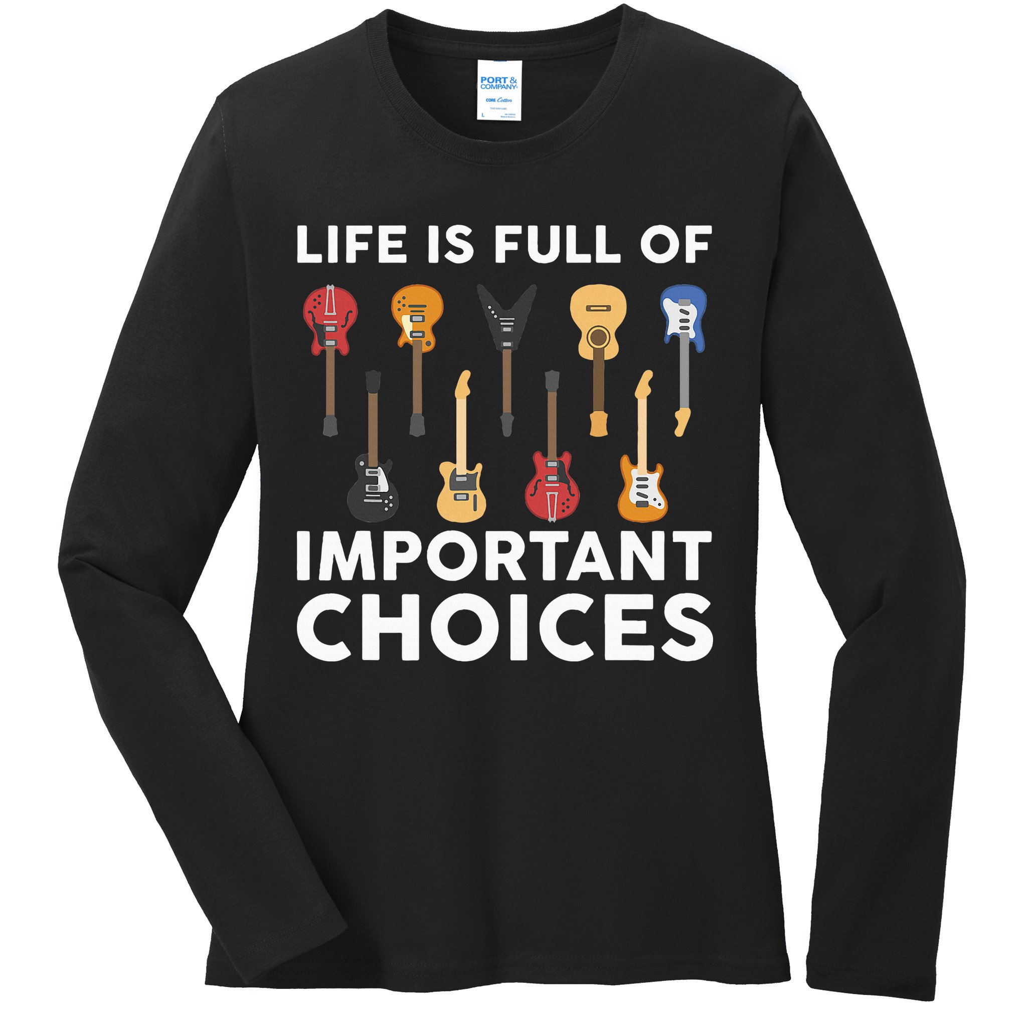 Guitarist Guitar Player Music Lover Ladies Long Sleeve Shirt
