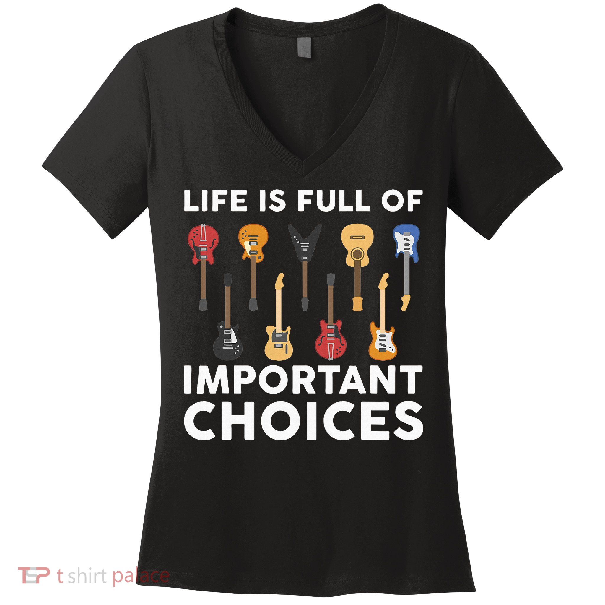 Guitarist Guitar Player Music Lover Women's V-Neck T-Shirt
