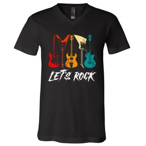 Guitarist Guitar Player Rock Music Lover Guitar V-Neck T-Shirt