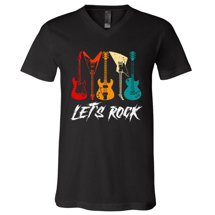 Guitarist Guitar Player Rock Music Lover Guitar V-Neck T-Shirt