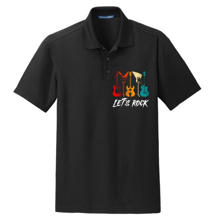 Guitarist Guitar Player Rock Music Lover Guitar Dry Zone Grid Polo