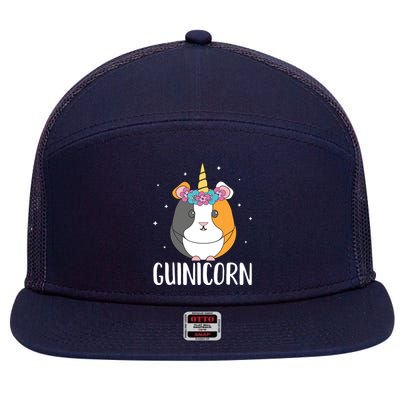 Guinicorn Guinea Pig Pet Owners Gift 7 Panel Mesh Trucker Snapback Hat