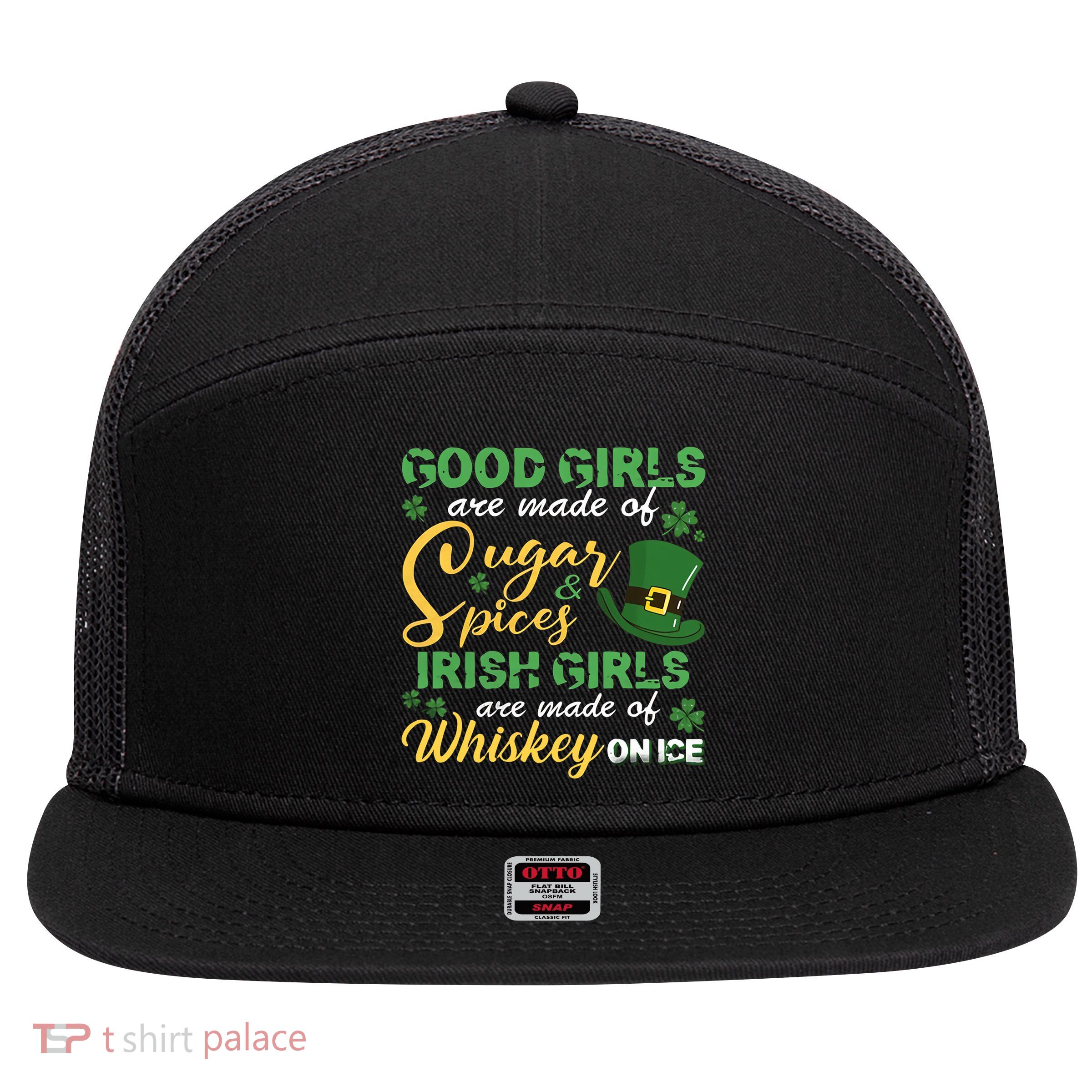 Good Girl Patrick Irish Girl 7 Panel Mesh Trucker Snapback Hat