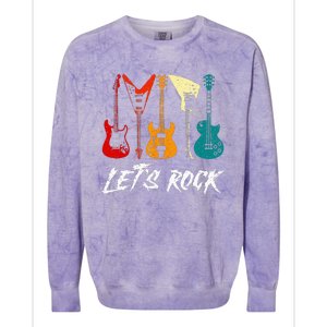 Guitarist Guitar Player Rock Music Lover Guitar Colorblast Crewneck Sweatshirt