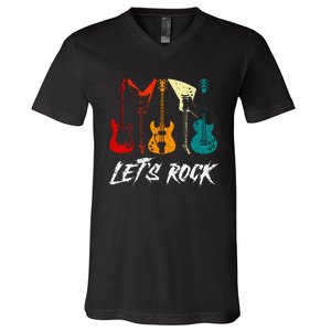 Guitarist Guitar Player Rock Music Lover Guitar V-Neck T-Shirt