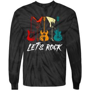 Guitarist Guitar Player Rock Music Lover Guitar Tie-Dye Long Sleeve Shirt