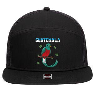 Guatemala Guatemalan Quetzal funny quote 7 Panel Mesh Trucker Snapback Hat