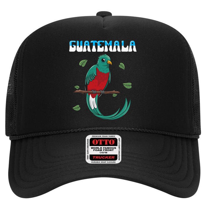 Guatemala Guatemalan Quetzal funny quote High Crown Mesh Back Trucker Hat