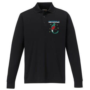 Guatemala Guatemalan Quetzal funny quote Performance Long Sleeve Polo