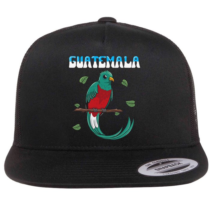 Guatemala Guatemalan Quetzal funny quote Flat Bill Trucker Hat