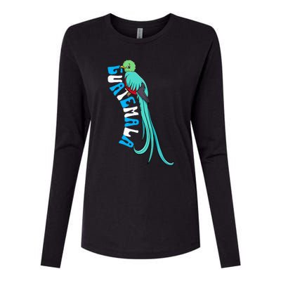 Guatemala Guatemalan Quetzal Womens Cotton Relaxed Long Sleeve T-Shirt