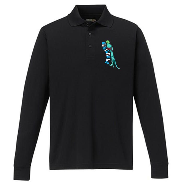 Guatemala Guatemalan Quetzal Performance Long Sleeve Polo