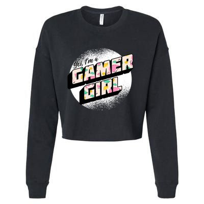 Girl Gaming Quote For A Gamer Gift Cropped Pullover Crew