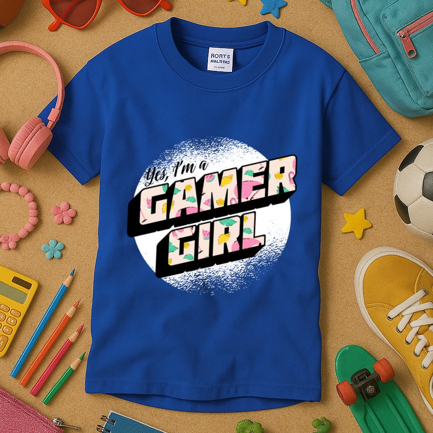 Girl Gaming Quote For A Gamer Gift Kids T-Shirt