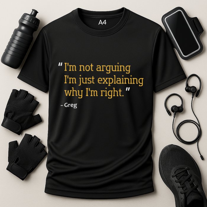 Greg Gift Quote Funny Birthday Personalized Name Idea Cooling Performance Crew T-Shirt