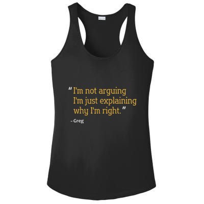 Greg Gift Quote Funny Birthday Personalized Name Idea Ladies PosiCharge Competitor Racerback Tank