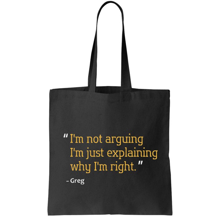 Greg Gift Quote Funny Birthday Personalized Name Idea Bag