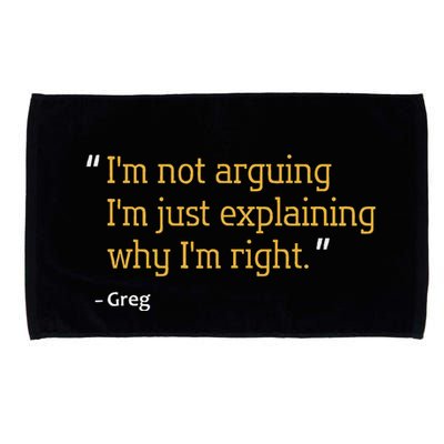 Greg Gift Quote Funny Birthday Personalized Name Idea Microfiber Hand Towel