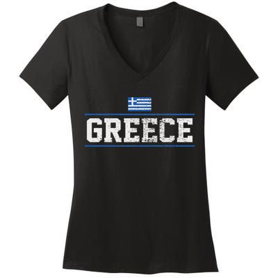 Greece Women's V-Neck T-Shirt