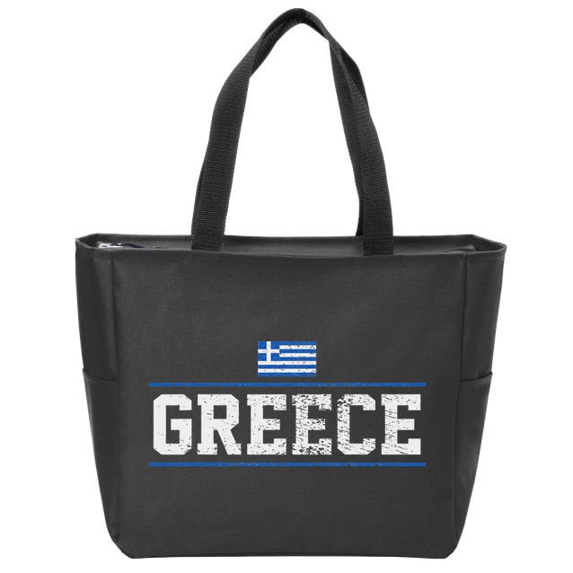 Greece Zip Tote Bag