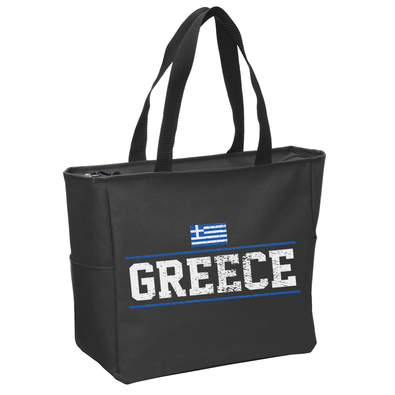 Greece Zip Tote Bag