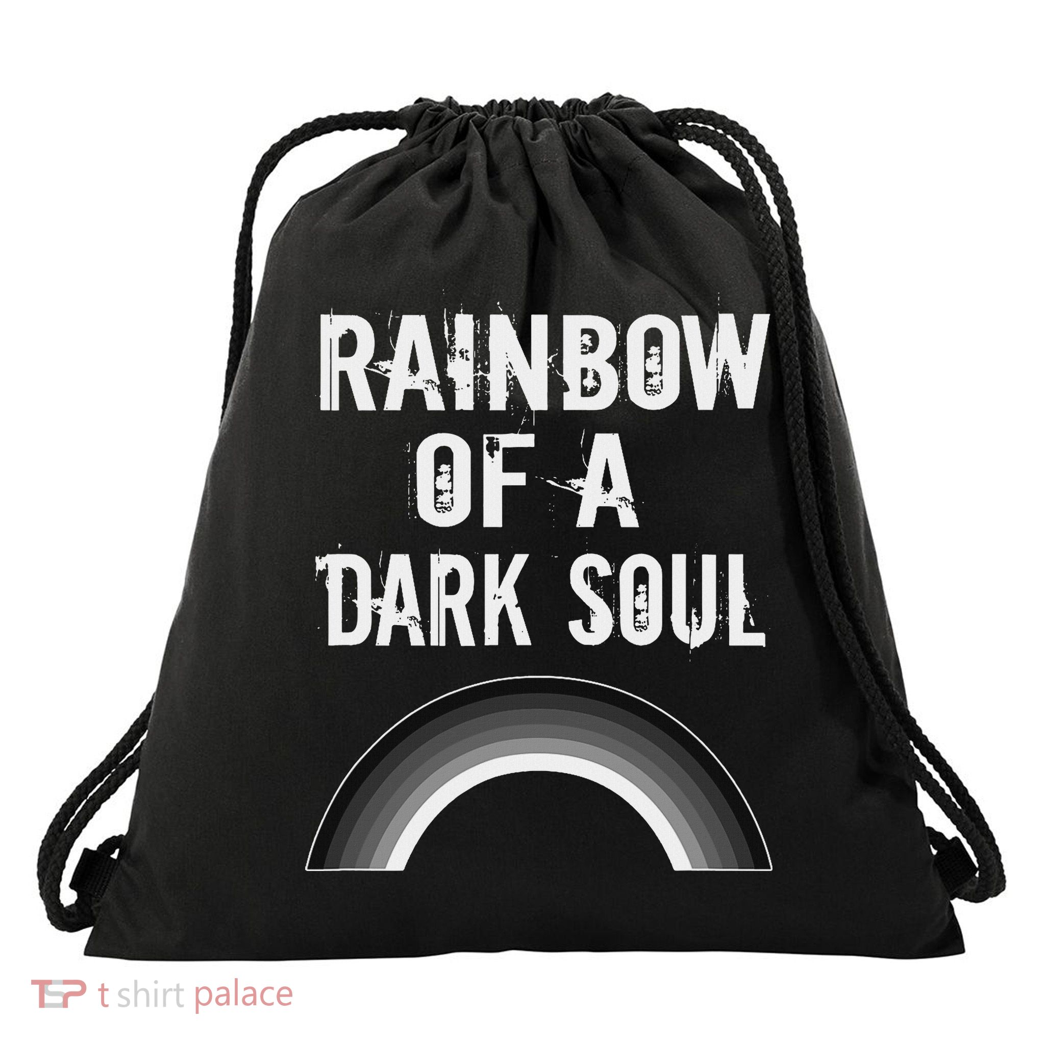 Gothic Grunge Rainbow Of A Dark Soul Goth Occult Drawstring Bag