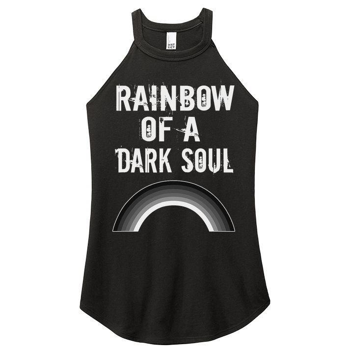 Gothic Grunge Rainbow Of A Dark Soul Goth Occult Women's Perfect Tri Rocker Tank