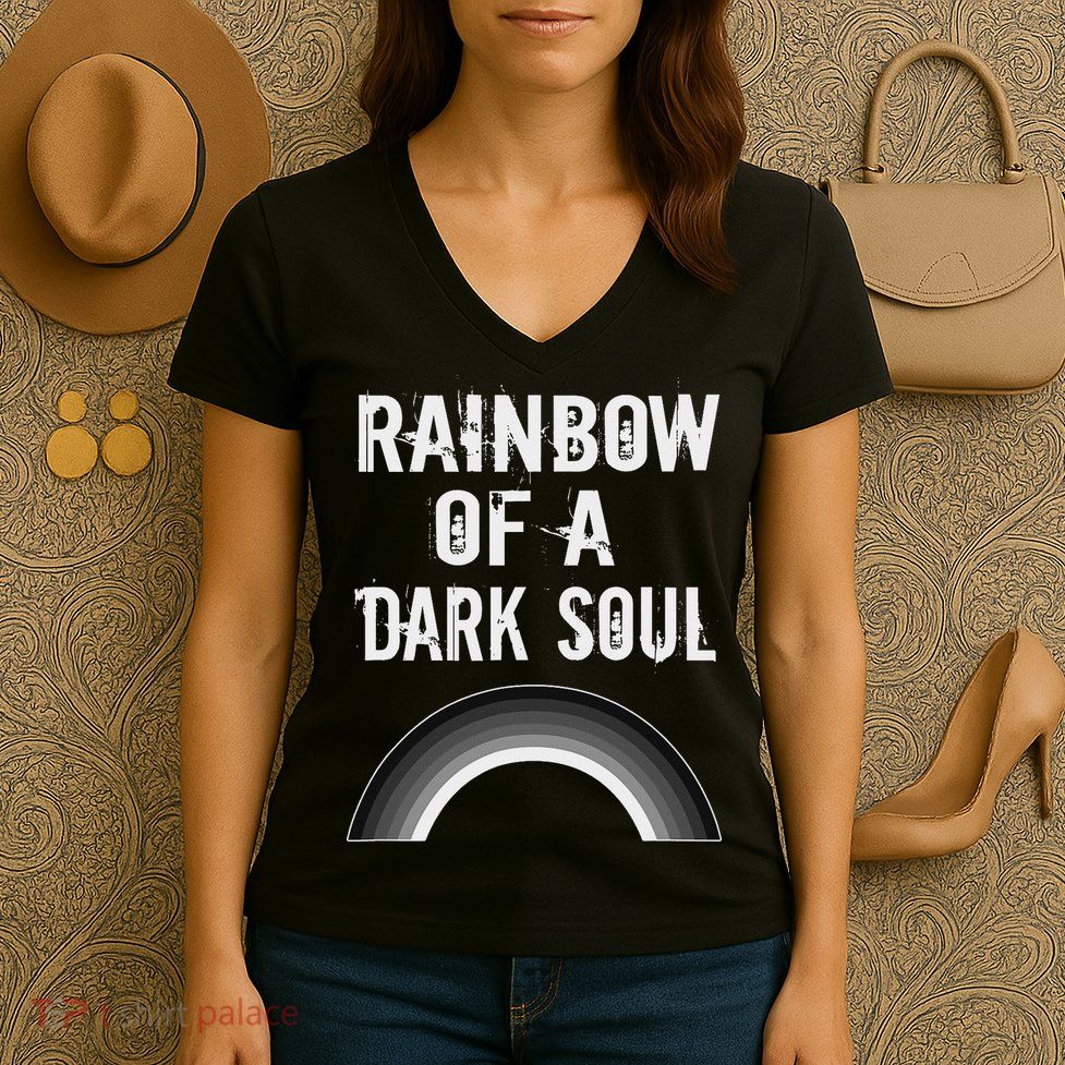 Gothic Grunge Rainbow Of A Dark Soul Goth Occult Women's V-Neck T-Shirt