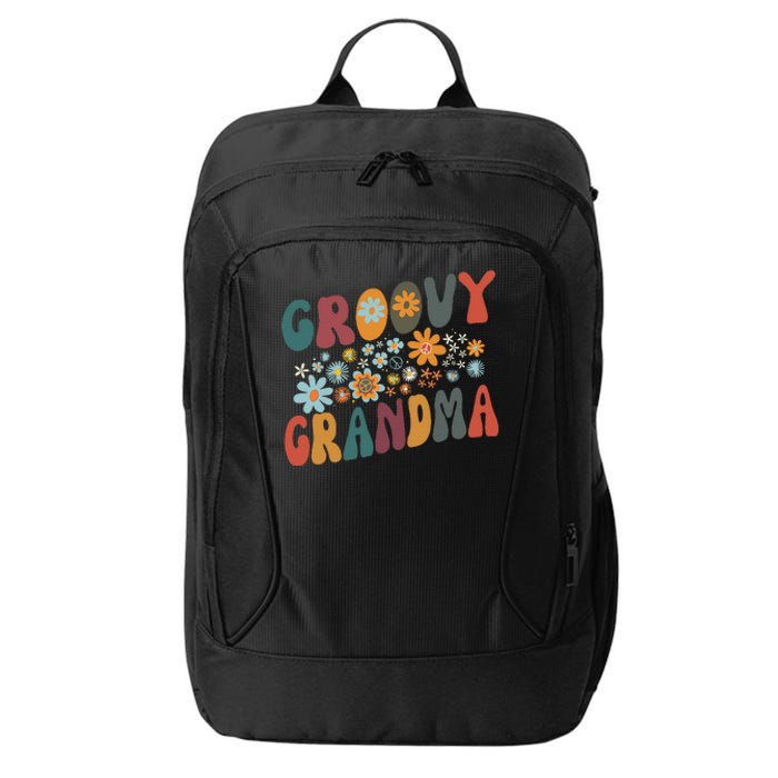 Groovy Grandma Retro Colorful Flowers Grandmother City Backpack