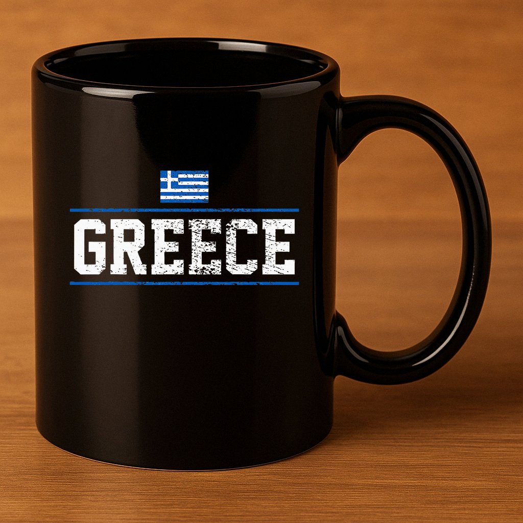 Greece 11oz C Handle Ceramic Mug