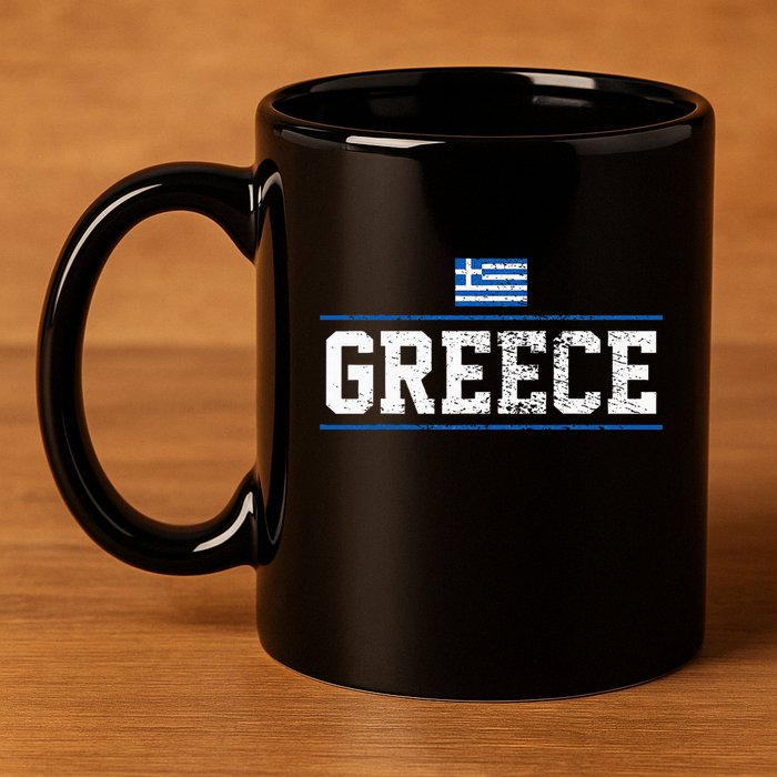Greece 11oz C Handle Ceramic Mug