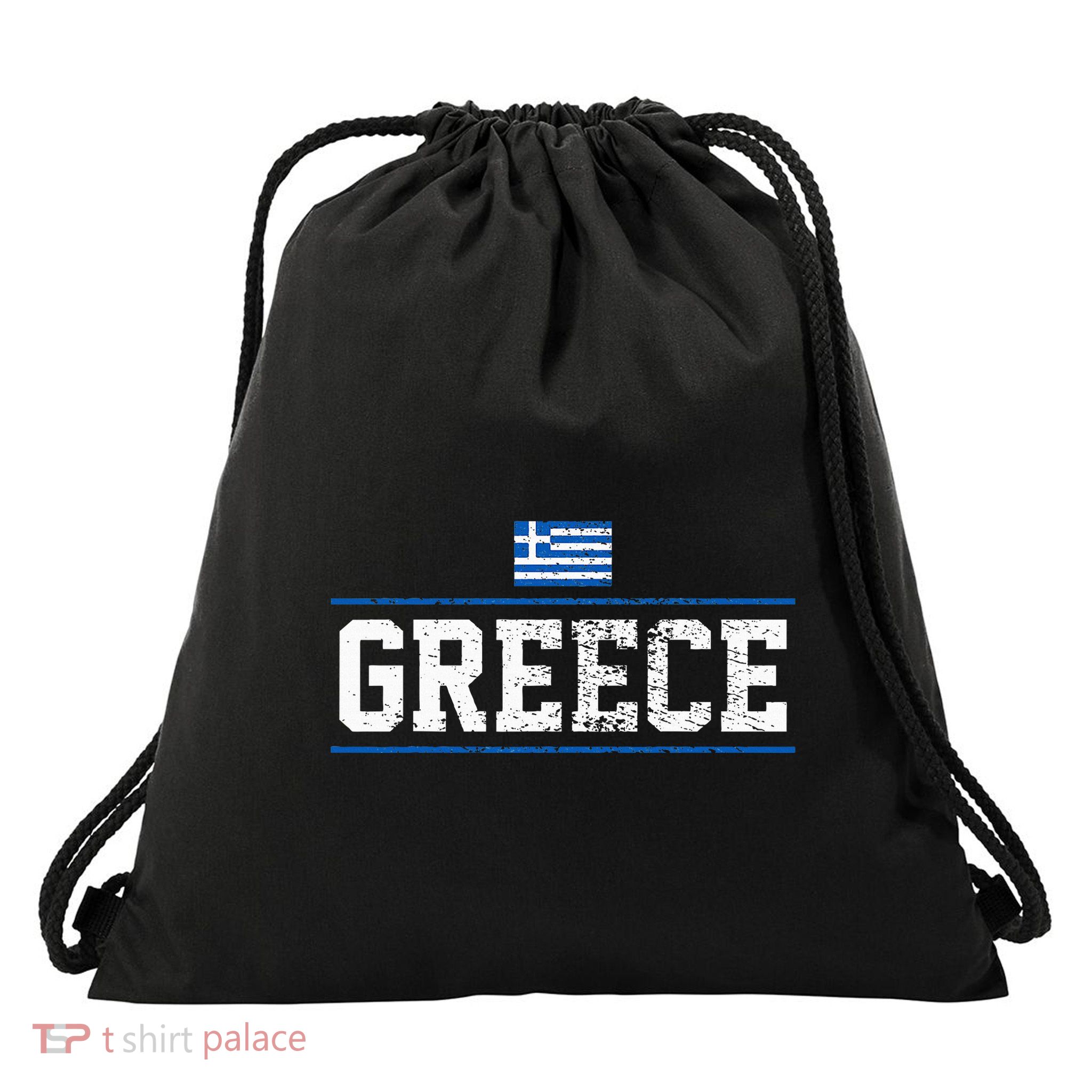 Greece Drawstring Bag
