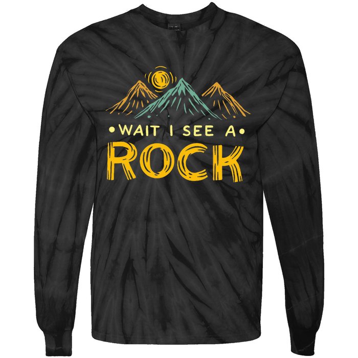 Geology Geologist Rockhound Rockhounding Retro Tie-Dye Long Sleeve Shirt