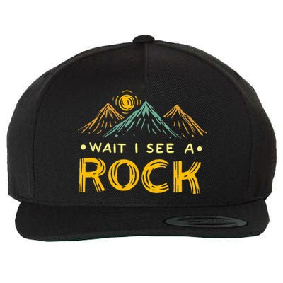 Geology Geologist Rockhound Rockhounding Retro Wool Snapback Cap