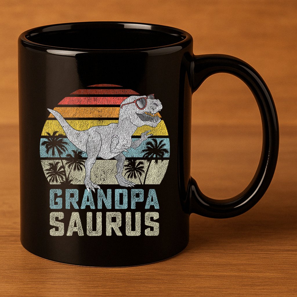 Grandpasaurus 11oz C Handle Ceramic Mug