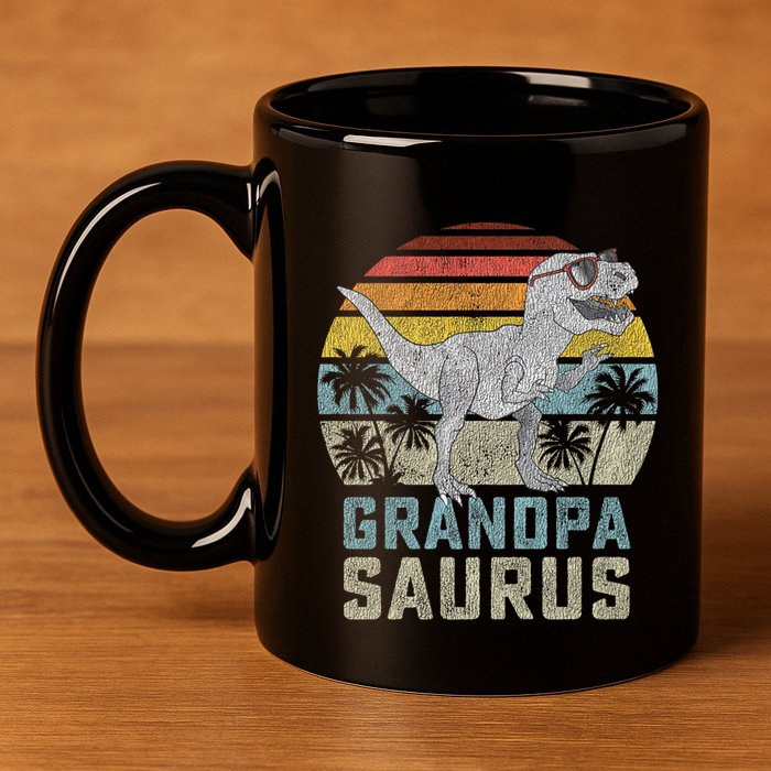 Grandpasaurus 11oz C Handle Ceramic Mug